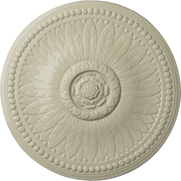 Ekena Millwork Bailey Ceiling Medallion (Fits Canopies up to 4"), Hand-Painted Clear Yellow, 18 1/8"OD x 3/4"P CM19BICYF - main